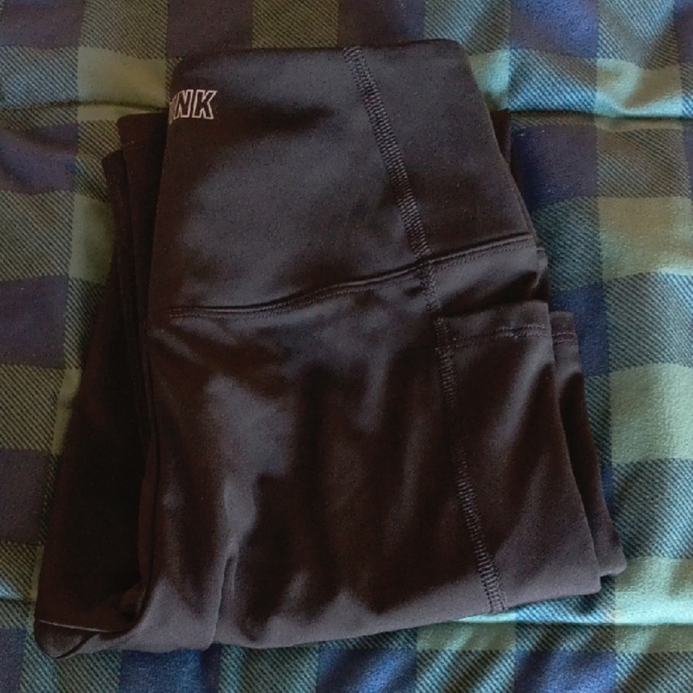 PINK Victoria's Secret Black Leggings High Waist Performance